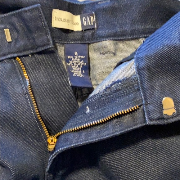 ✨NEW✨GAP TROUSER FLARE DARK BLUE JEANS EARLY 2000s - Picture 12 of 13